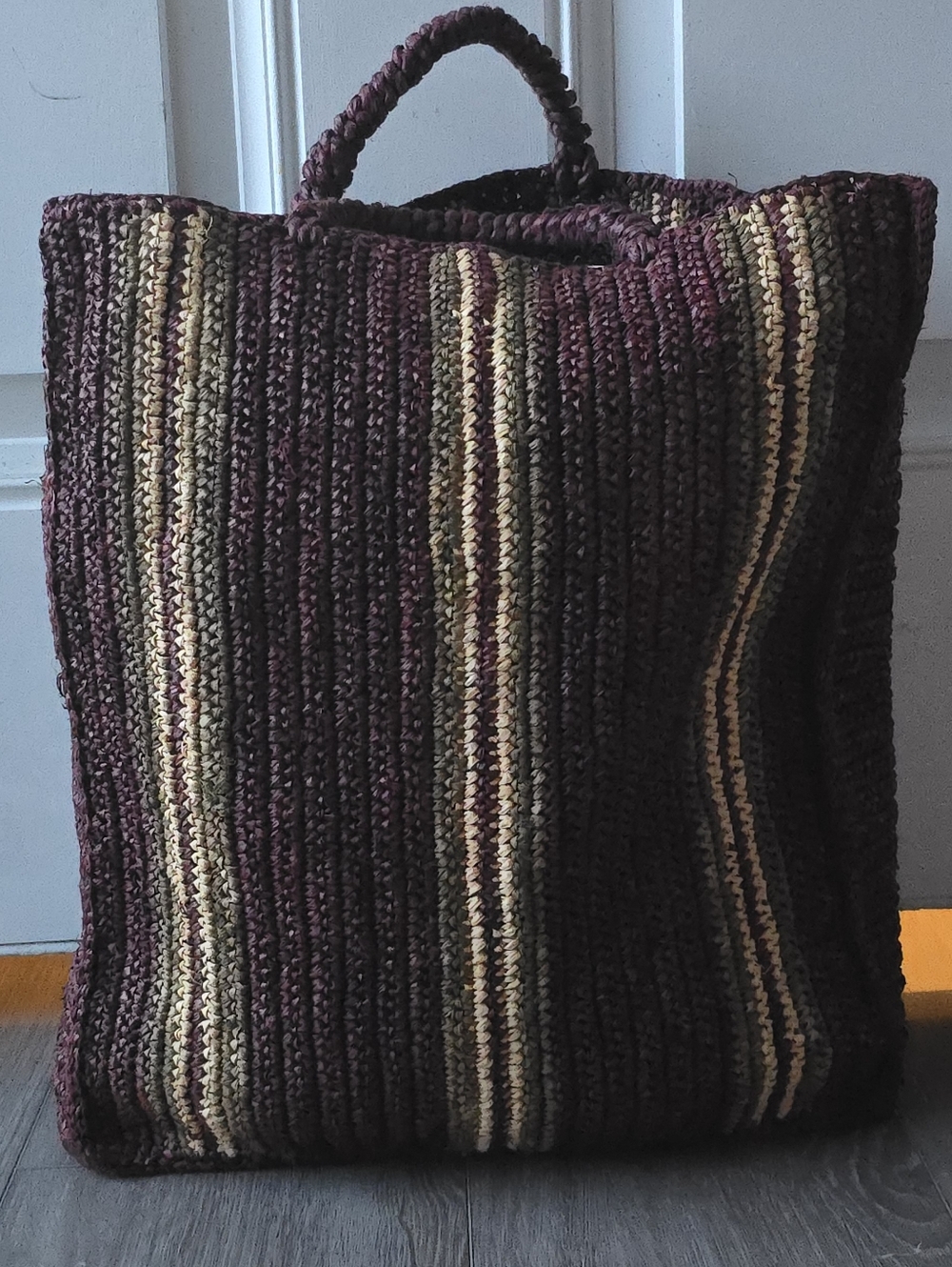 Soeur Paris Woven Straw Tote Bag Large Structured Raffia Market Bag Boho Neutral - Picture 3 of 14